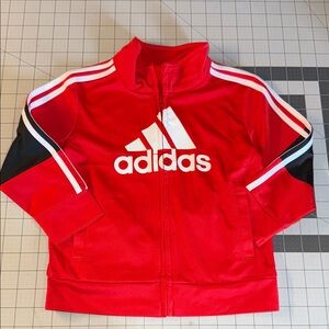 Adidas Red, White and Black Track Jacket 24 months NWOT